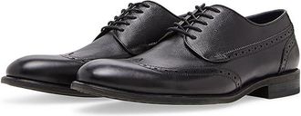 Steve Madden Aamari Mens Lace Up Wing Tip Shoes Black : 10.5 D - Medium, Leather