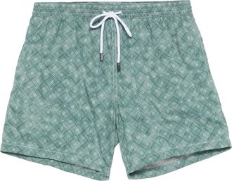 Barba Costume da bagno con stampa grafica - Verde