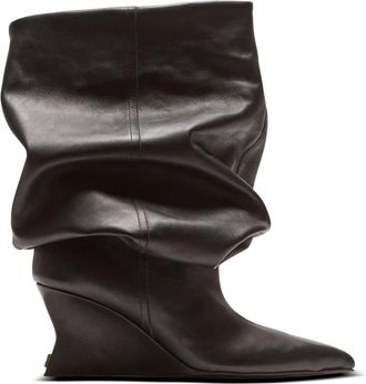 Balmain Wig enkellaarzen - Dames - Hoge Laarzen - Zwart - 37 EU - Leer - Schoenen