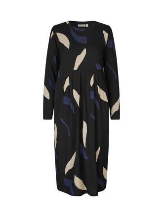 Masai MaNamo Long Sleeve Tulip Dress in Navy Blazer at Nordstrom, Size Xx-Large