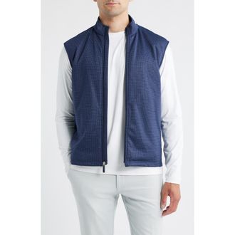 Johnnie-O Lomond Check Zip-Up Vest in Navy at Nordstrom Rack, Size X-Large