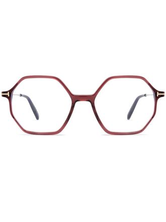 Tom Ford Eyewear Occhiali geometrici - Rosso