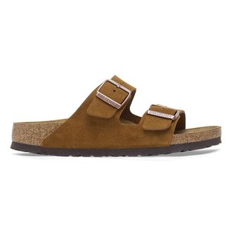 Birkenstock Muiltjes met dubbele bandjes in su&egrave;de leer Arizona