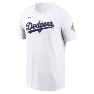 Nike Mookie Betts Los Angeles Dodgers 2025 World Series Champion Gold Series Nike Mens MLB T-Shirt in White | N19910A6LD-TFR