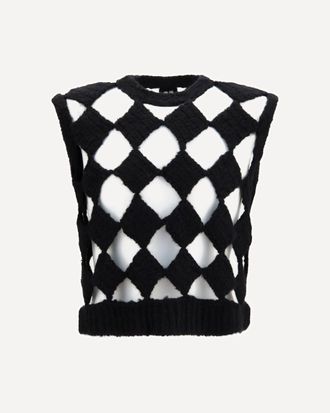 Rick Owens Gilet traforato in cashmere e seta Man L
