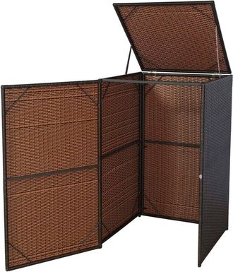 Hhg Hhg - Cubo De Basura 254, Cubo De Basura Cubo De Basura, Polirrat&aacute;n 120l, Marr&oacute;n