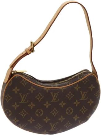 Louis Vuitton Tweedehands Canvas Louis Vuitton tassen - Dames - Vintage Schoudertas - Bruin - ONE Size - Vintage
