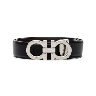 Ferragamo Belts, male, Black, Size: 110 CM Reversible Gancini Belt