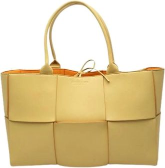 Bottega Veneta Pre-owned Tote Bags, female, Yellow, Size: ONE SIZE Pre-owned Arco Tote Bag