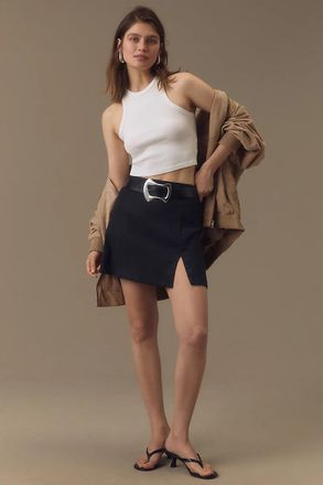 Maeve Gemma Linen Stretch Mini Skirt