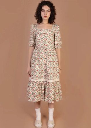 Meadows Ixora Midi Dress In Pop Floral