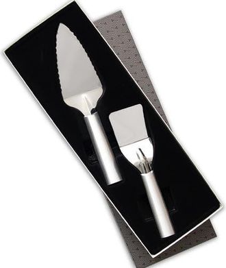 Rada 2 Piece Pie and Dessert Serving Set with Gift Box in Silver at Nordstrom