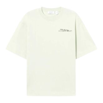 Off-white T-Shirts, male, Green, Size: XL Logo T-shirt