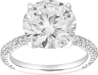 LuvMyJewelry Lyanna 14K Gold Round Lab Grown Diamond Engagement Ring - 6.25 Cts