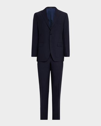 Sartorio Mens Navy Solid Wool Suit