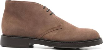 Doucal's Chukka lace-up derby shoes - men - Calf Suede/Calf Suede/Rubber - 43 - Brown