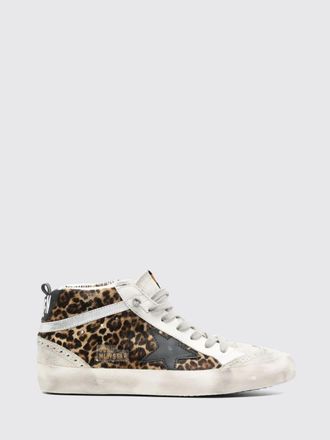 Golden Goose Sneakers Mid Star Golden Goose in cavallino animalier e pelle used