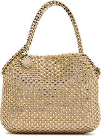 Stella McCartney Stella Mccartney Falabella Mini Crystal-embellished Shoulder bag - Ivory - One Size