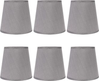 OEM Juego De 6 Pantallas De Tela Modernas Y Sencillas Para L&aacute;mparas De Ara&ntilde;a O Apliques De Pared Con Base De Rosca E14