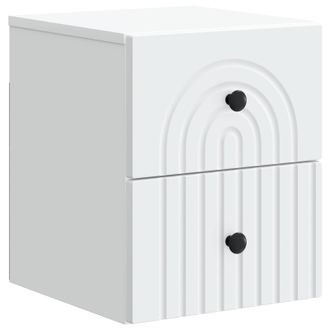 vidaXL Mesita De Noche De Pared 33 X 34,5 X 40 Cm Madera De Ingenier&iacute;a Vidaxl