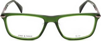 Rag & Bone Mens Green Rectangular Eyeglass Frames RNB7047-2