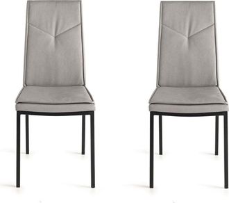 Capodarte Sedia ecopelle da pranzo Ghiaccio - VIVIENNE 2 sedie