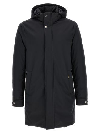 Moorer Blue Wool Mens Parka