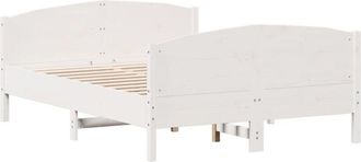 vidaXL Vidaxl - Estructura De Cama Sin Colch&oacute;n Madera De Pino Blanca 120x200 Cm