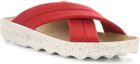 FLY London Curr Slide Sandal in 003 Ruby Eco Faux Suede at Nordstrom Rack, Size 10-10.5Us / 41Eu