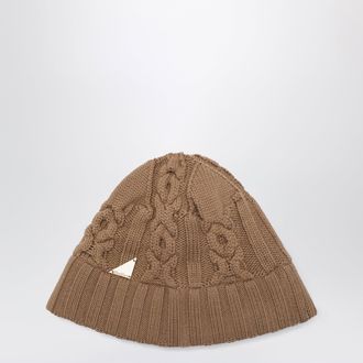Max Mara Camel bucket hat in virgin wool