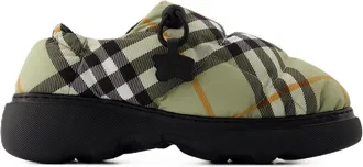 Burberry Womens Pillow Low Mule Gray Nylon