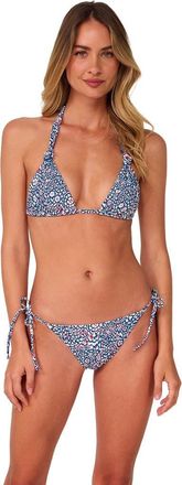 Swim Systems Mila Triangle Bikini Swimsuit Top in Americana Rib at Nordstrom, Size 3X-Large
