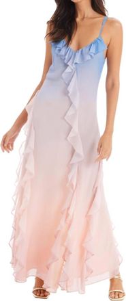 Allison New York Jackie Ruffle Maxi Dress In Multi