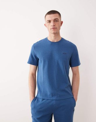HUGO BOSS T-shirt da casa blu a nido dape in coordinato