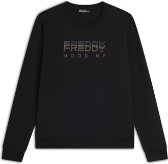 Freddy Felpa girocollo in jersey con perline sul fronte