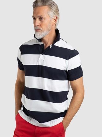 Weird Fish Ronald Short Sleeve Polo Shirt in Navy at Nordstrom, Size Xxx-Large