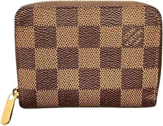 Louis Vuitton Pre-owned Zippy Coin Purse Damier Coin Case - Dames - Vintage Accessoires - Bruin - ONE Size - Vintage