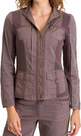 Xcvi Murphy Poplin Fitted Zip Jacket In Virtuoso Pigment
