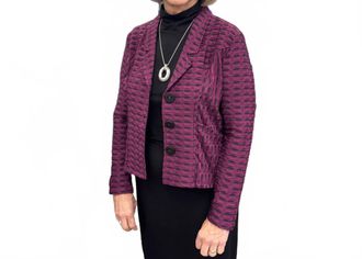 Habitat Newport Knit Seamed Shape Jacket In Purple