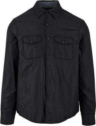 Aspesi Double Navy Shirt - Heren - Casual Overhemden - Blauw - XL - Katoen - Overhemden