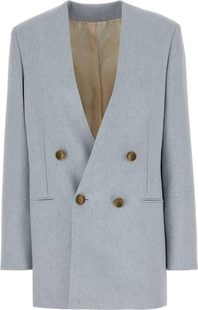 Alberta Ferretti Alberta Ferretti Melange Light Blue Jersey Blazer