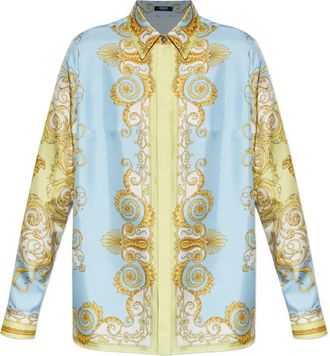 Versace Formal Shirt Print Spring Barocco Foulard Pn 180