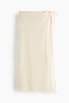 H&M Lace Hip Scarf in Light Beige at Nordstrom