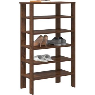 vidaXL Shoe Rack Brown Oak 61x32x105 cm Engineered Wood Vidaxl
