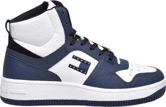 Tommy Jeans Retro Basket Mid - Heren - Sneakers - Veelkleurig - 46 EU - Leer - Schoenen