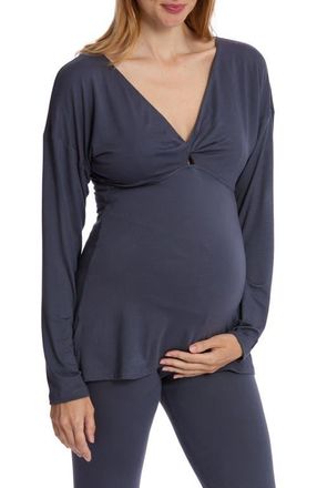 Cache Coeur Louna Maternity and Nursing Long Sleeve T-Shirt in Midnight Blue at Nordstrom, Size Xx-Large