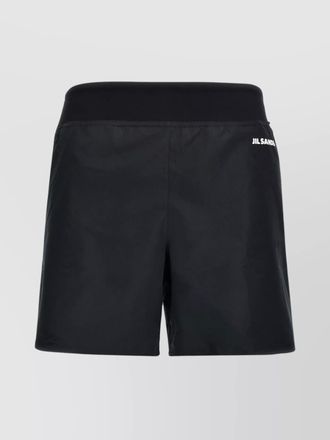 Jil Sander polyester pleated swim shorts