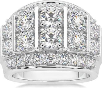 Pompeii3 7Ct Mens Diamond Anniversary Ring 10k Gold Lab Grown