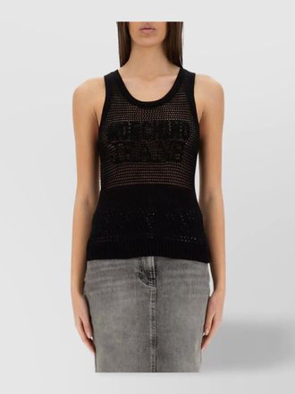 Moschino mesh slim-fit tank top