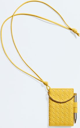 Bottega Veneta Intrecciato Piccolo Pencil Badge Holder - Yellow - Women